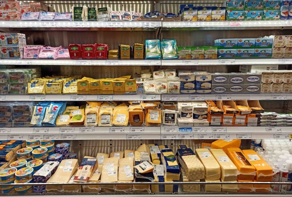 Cheese selection at Metro Supermarket in Haidian, Beijing