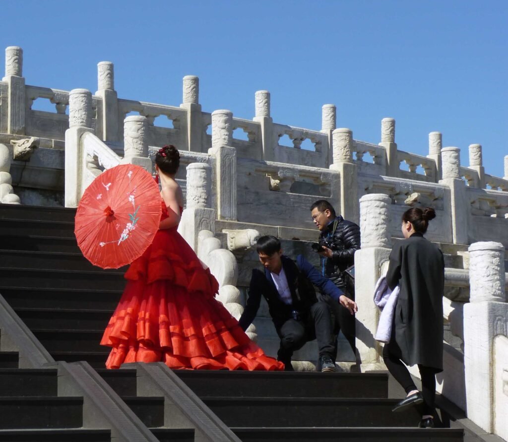 Getting photo ready at the Temple of Heaven