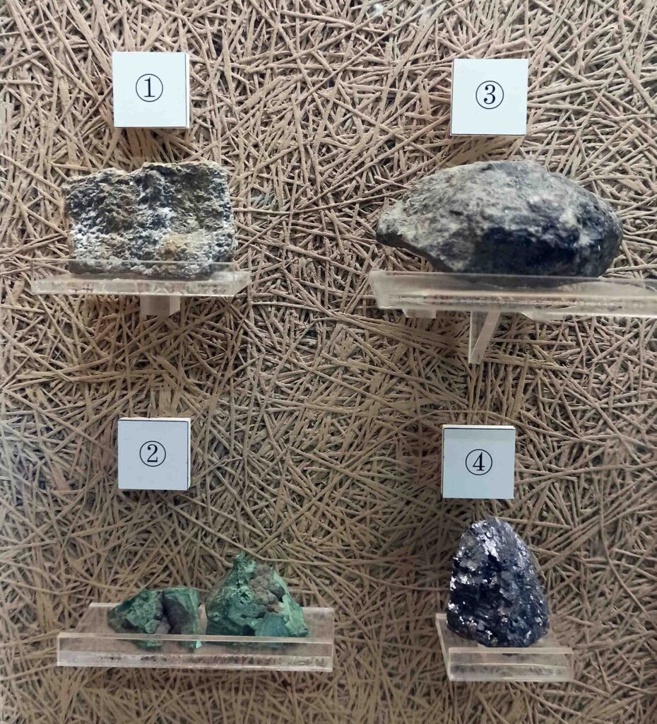 Raw Materials: 1. Primary Sulfide Copper Ore (Collected in Baiyin Gansu Province), 2. Cupric Oxide Ore (Collected in Daye Hubei Province), 3. Primary Tin Ore (Collected in Hexian, Guangxi Zhuang Autonomous Region, 4. Primary Lead-Zinc Ore (Collected in Chifeng, Inner Mongolia Autonomous Region)