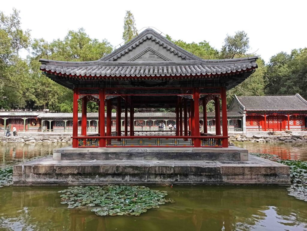 Pavilion in the middle of the lake at Prince Gong's Mansion