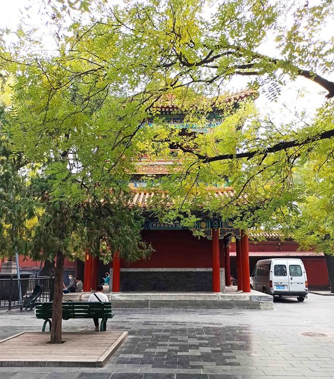 Bell Tower by the Yonghe Gate, Lama Temple, Beijing. 