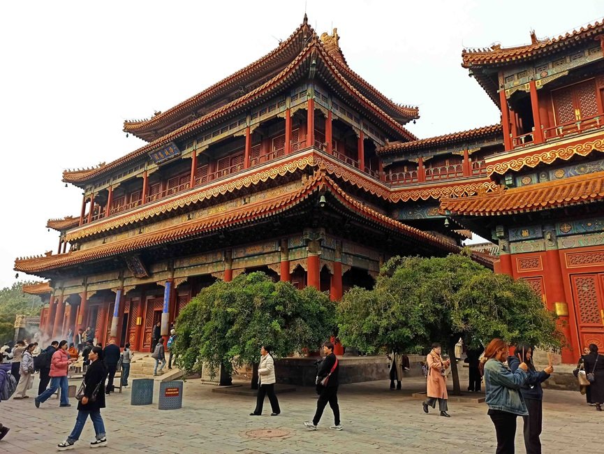 The Wangfuge Pavilion, Lama Temple, Beijing. 